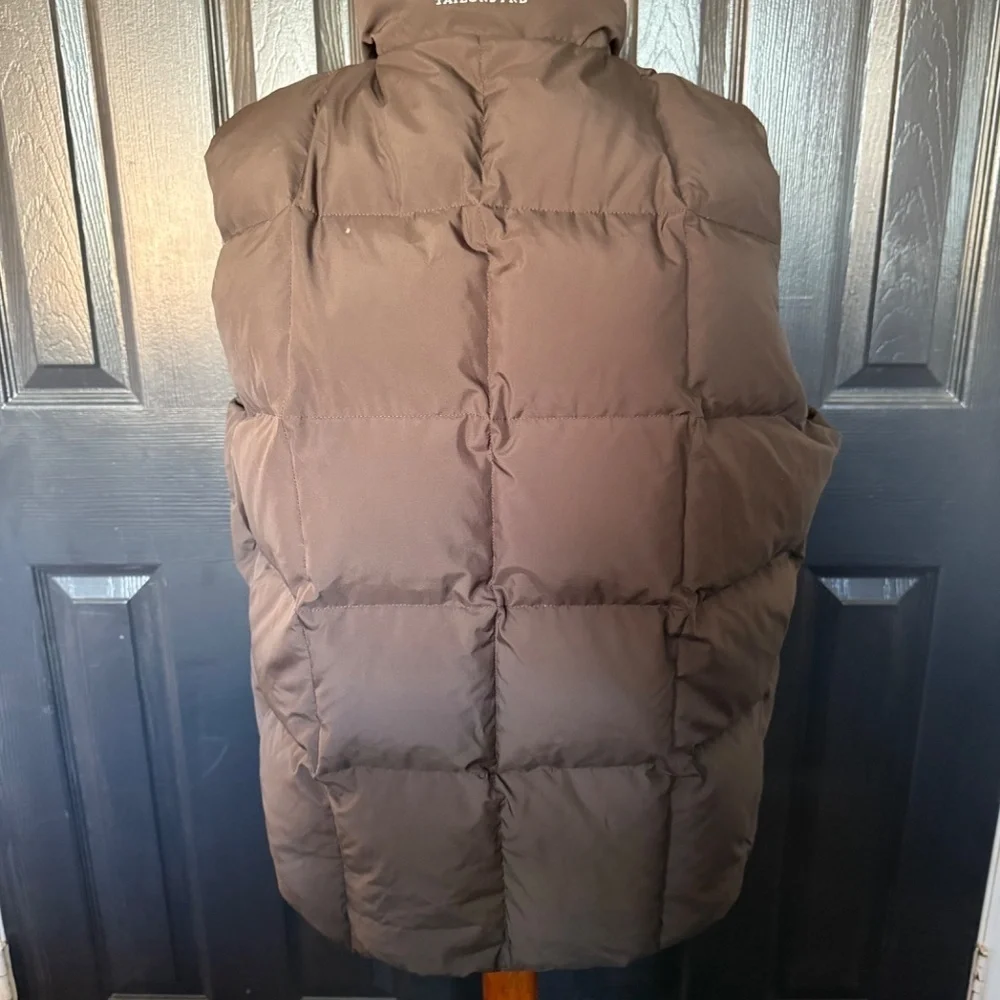 TailorByrd Brown Down Filled Fleece Lined Puffer Vest Mens Size Medium Outdoor